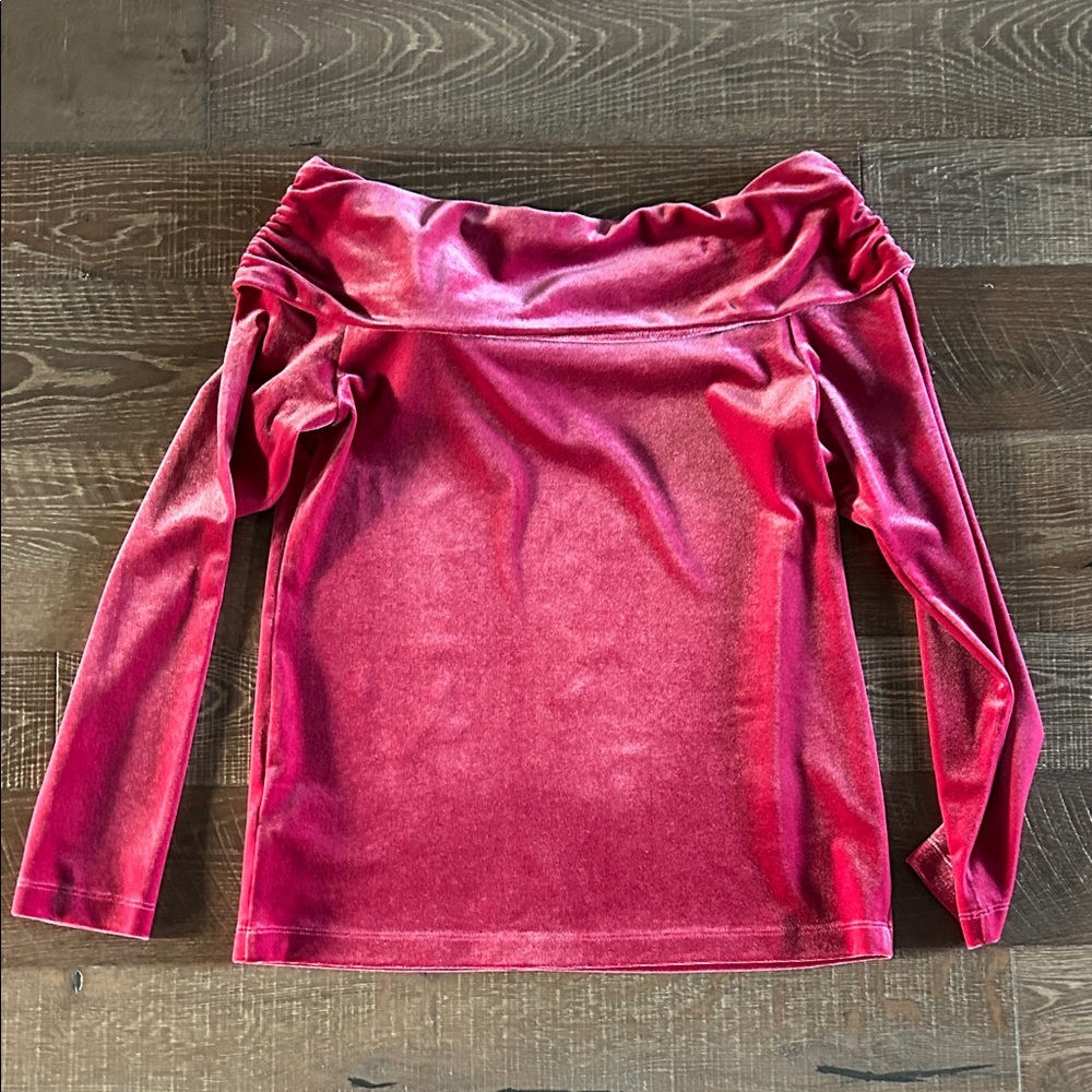 Soft Surroundings Velvet Off-Shoulder Top - Picture 6 of 6
